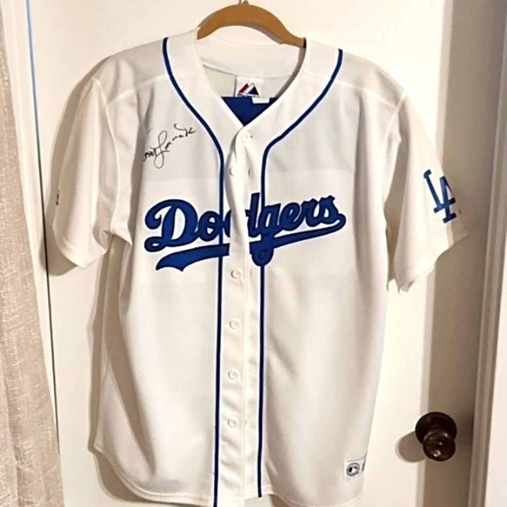 Majestic Ethier Jersey original signed by Lasorda